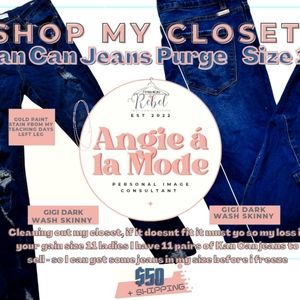 Kan Can GiGi Dark wash distressed skinny jeans size 11